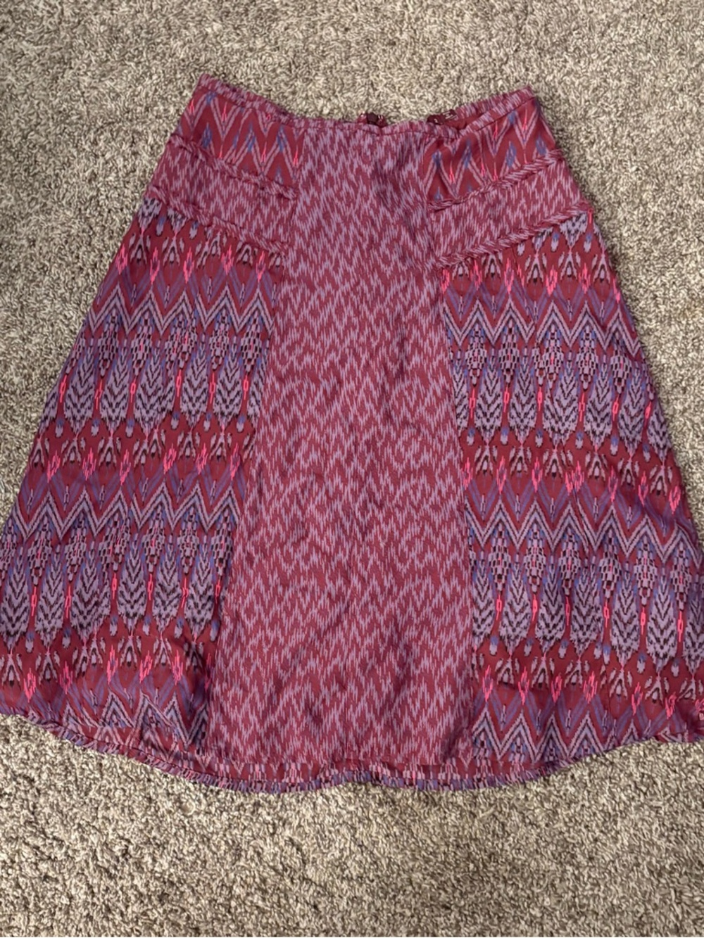 Prana Pink and Purple Patterned A-Line Isadora Skirt - Picture 1 of 6